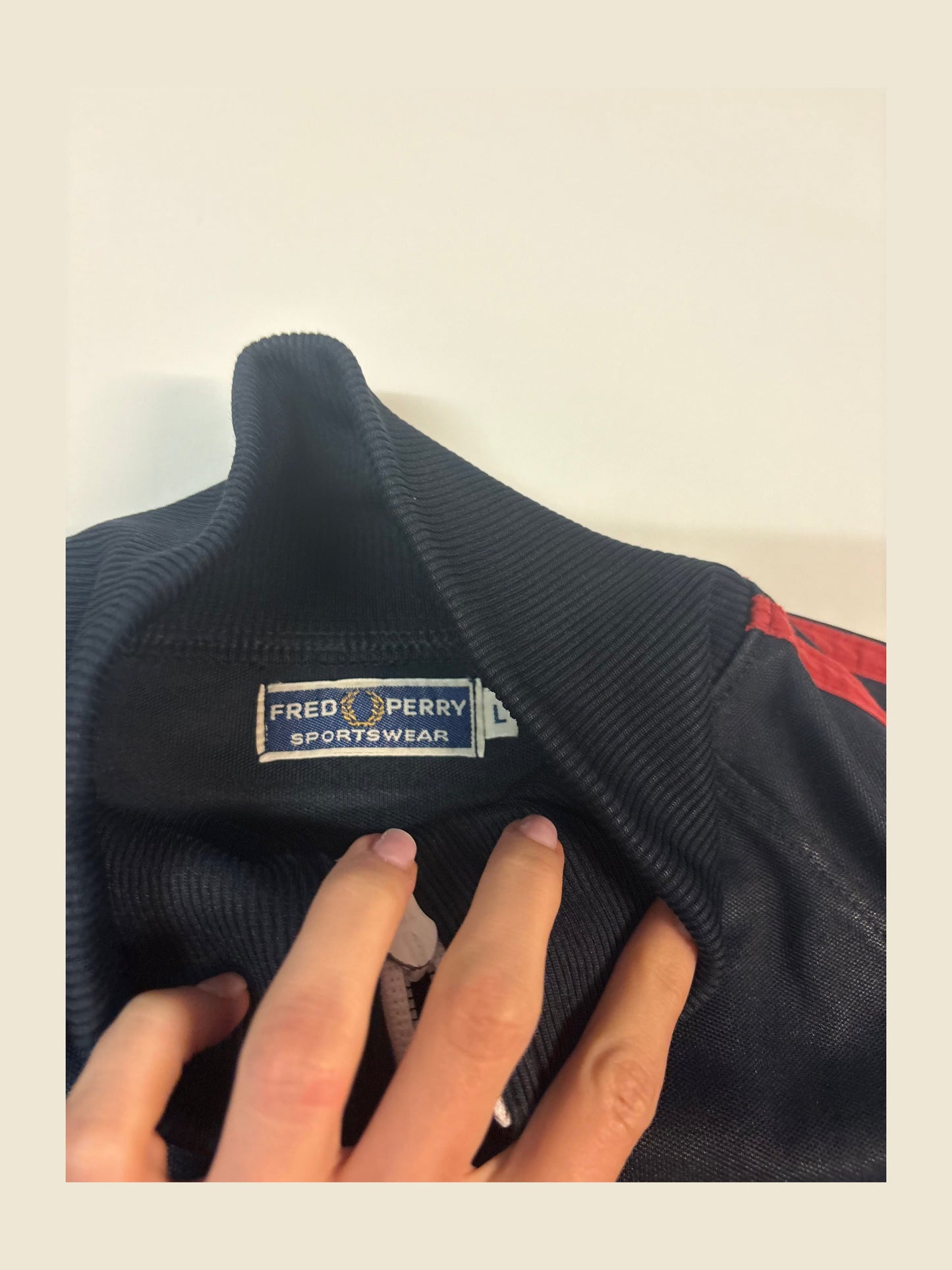 Fred Perry Vintage Trackjacket schwarz L 6141