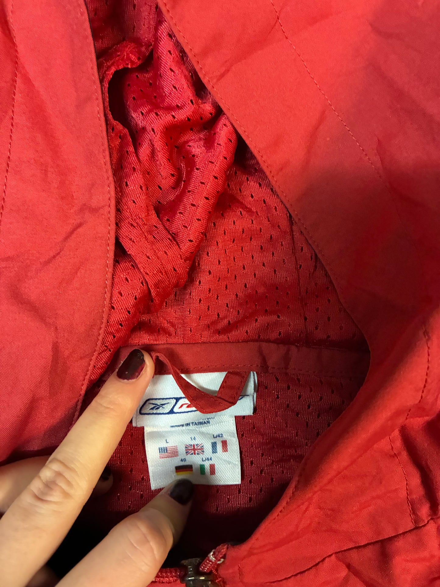 Vintage Reebok Regenjacke L fit S 5933