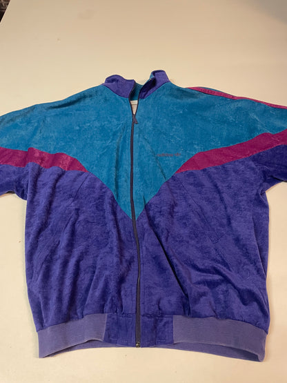 Adidas Vintage Trackjacket Stoff Like Samt L 5970