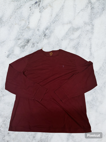Vintage Polo Ralph Lauren Langarm Shirt Bordeauxrot L 6070