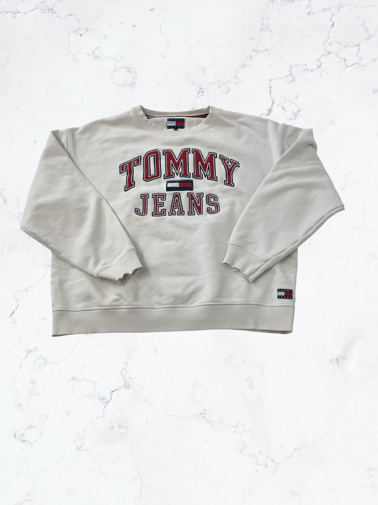 Tommy Hilfiger Vintage Sweatshirt gestickt XL 6601