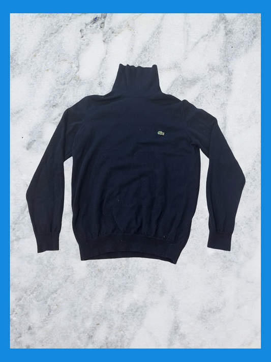Lacoste Vintage Rollkragenpullover Wolle S navy 7282