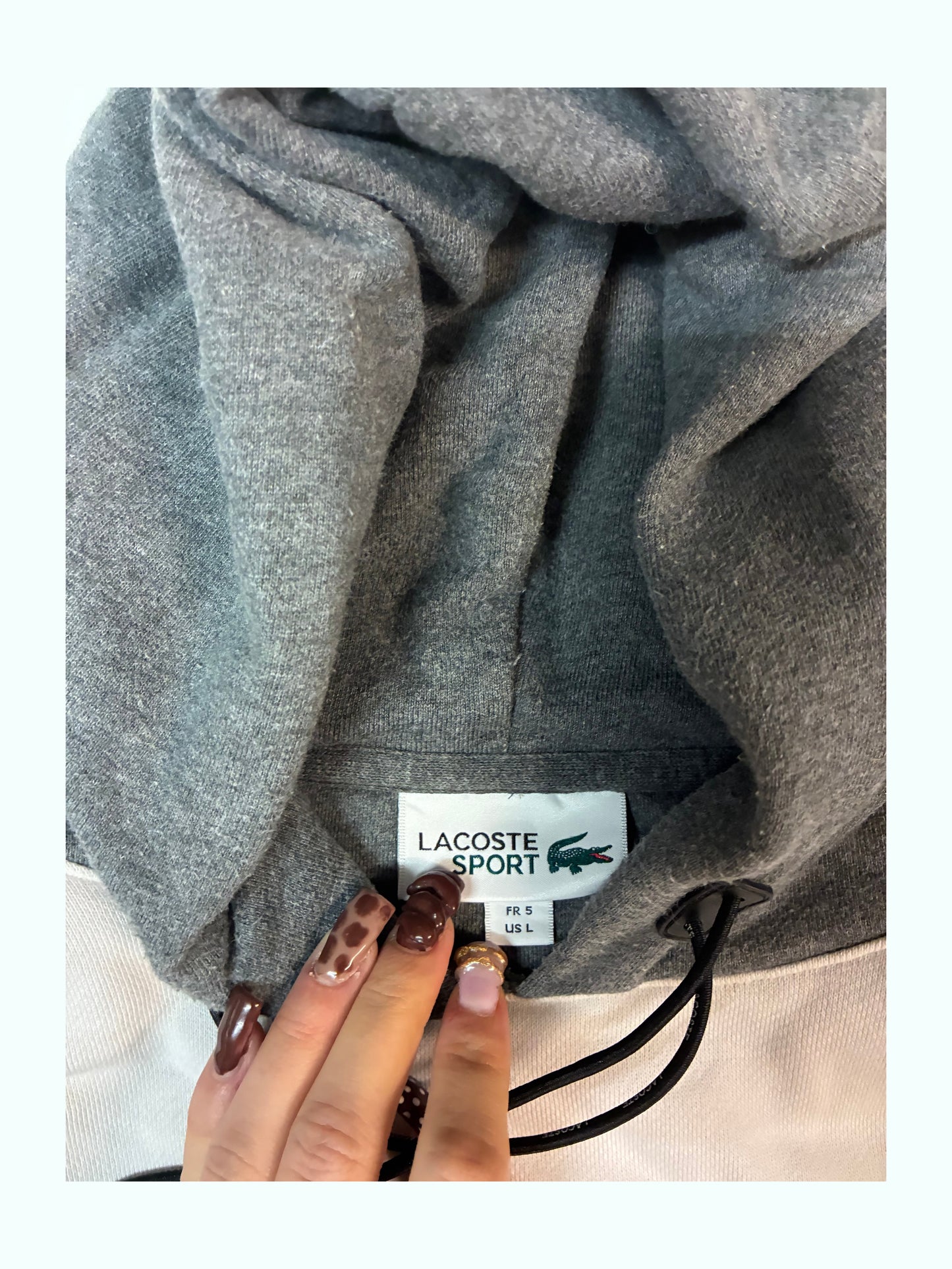 Vintage Lacoste Hoodie L fit S 6106