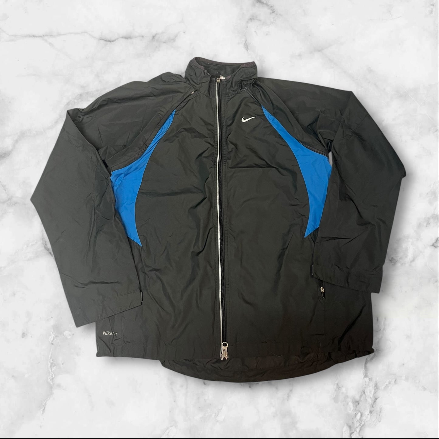 Vintage Nike Laufjacke 2 in 1 abnehmbare Ärmel L 4386