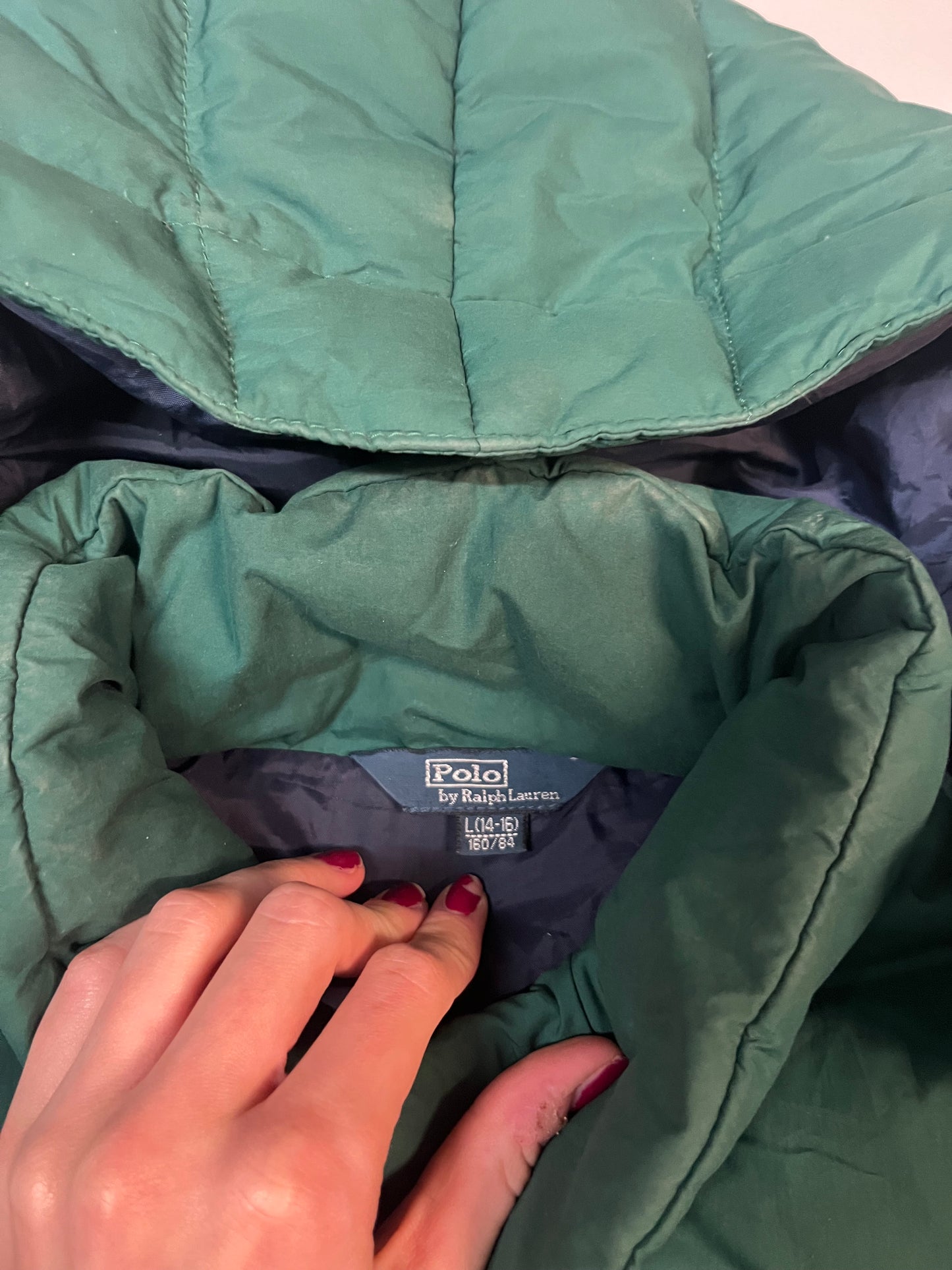 Polo Ralph lauren vintage daunenjacke kids l fit s 5421