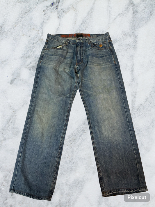 Vintage Harley Davidson Jeans baggy 34/30 fit S 6256