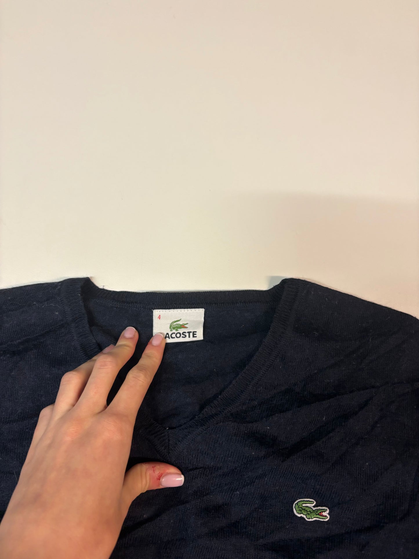 Lacoste Vintage Pullover M 50% Wolle 5873