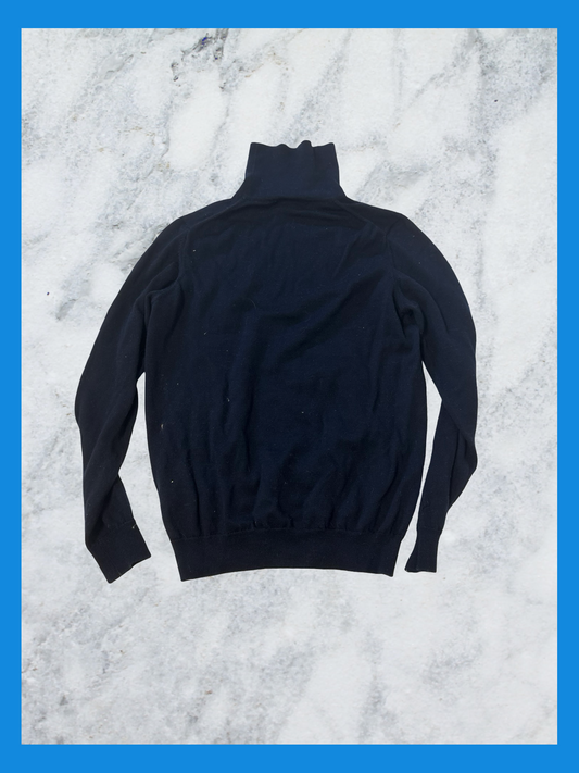 Lacoste Vintage Rollkragenpullover Wolle S navy 7282