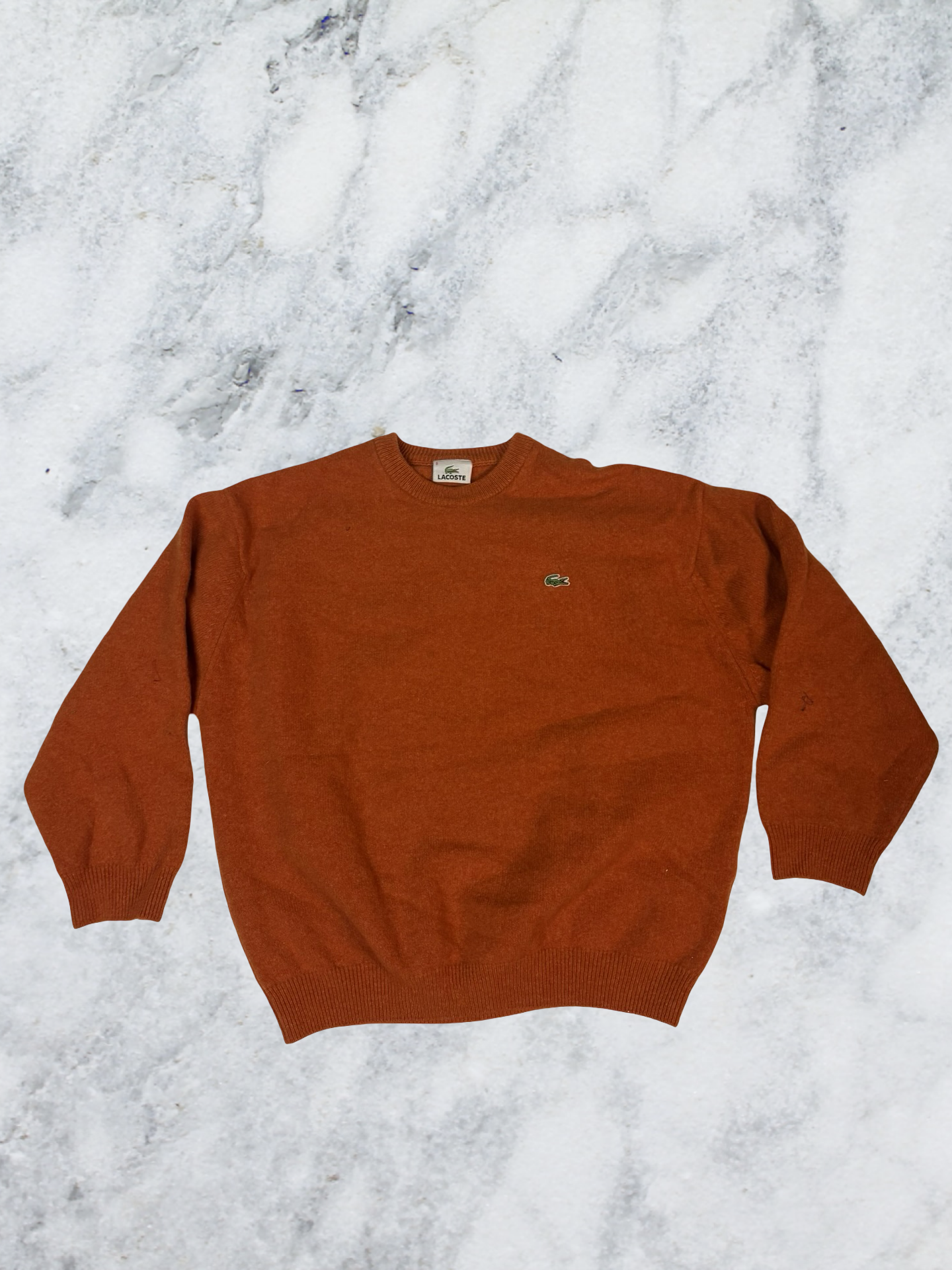 Lacoste Vintage Pullover S-M 100% Wolle 5872