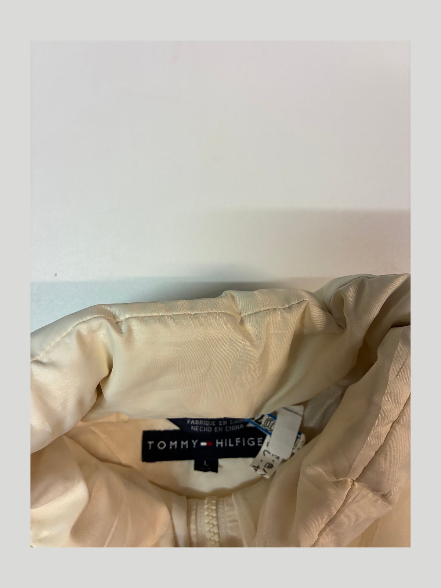 Vintage Tommy Hilfiger Winterjacke cremefarben L 6290
