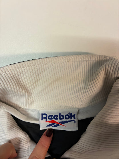 Vintage Reebok Trainingsjacke Stoff wie Samt S 5938