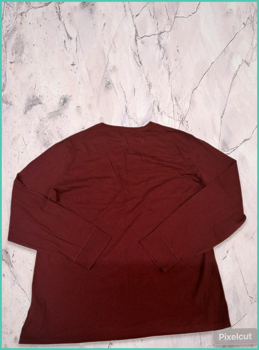 Vintage Polo Ralph Lauren Langarm Shirt Bordeauxrot L 6-0-7-0