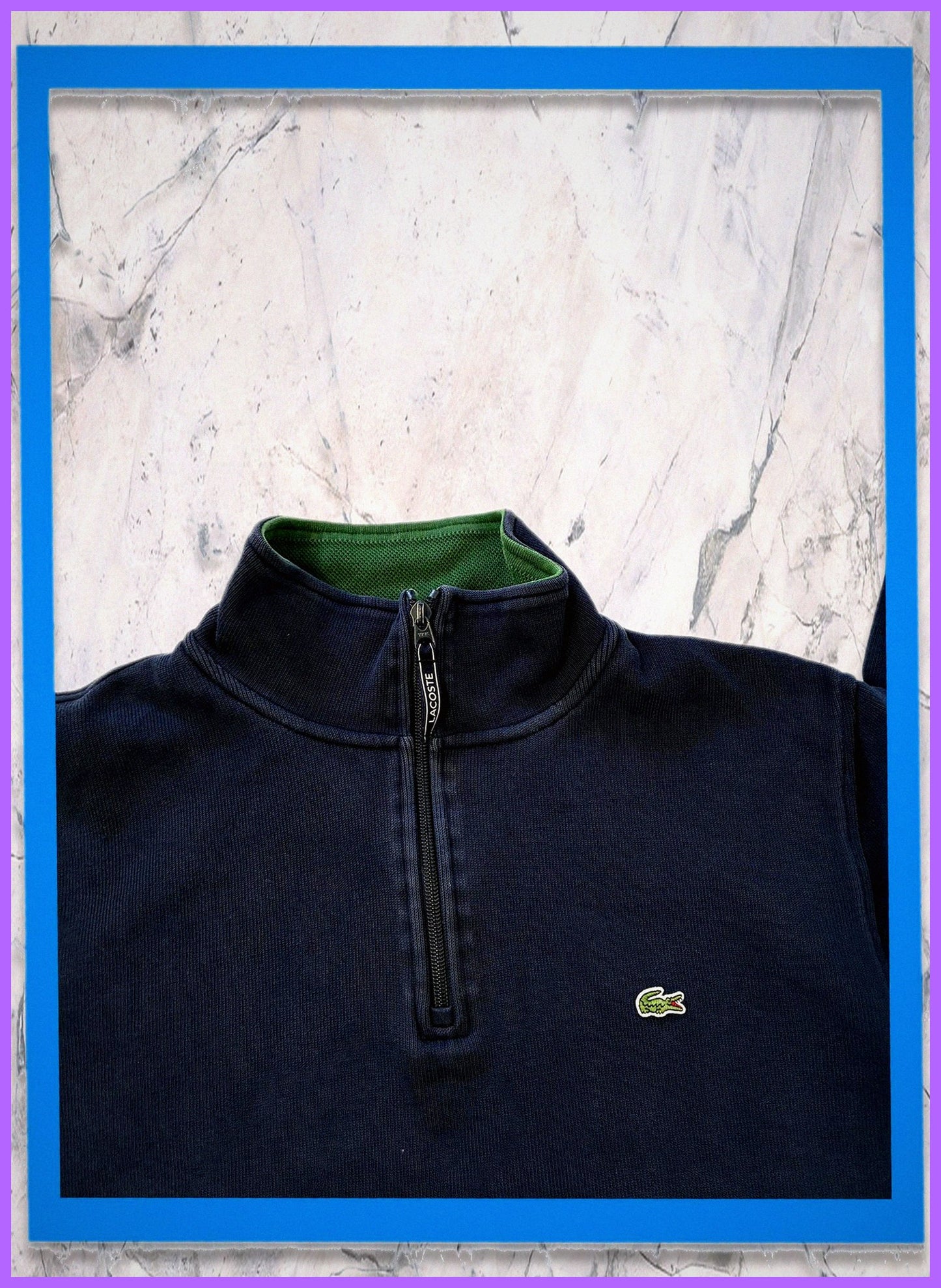 Vintage Lacoste Pullover mit Reißverschluss XXXL fit S 6 773