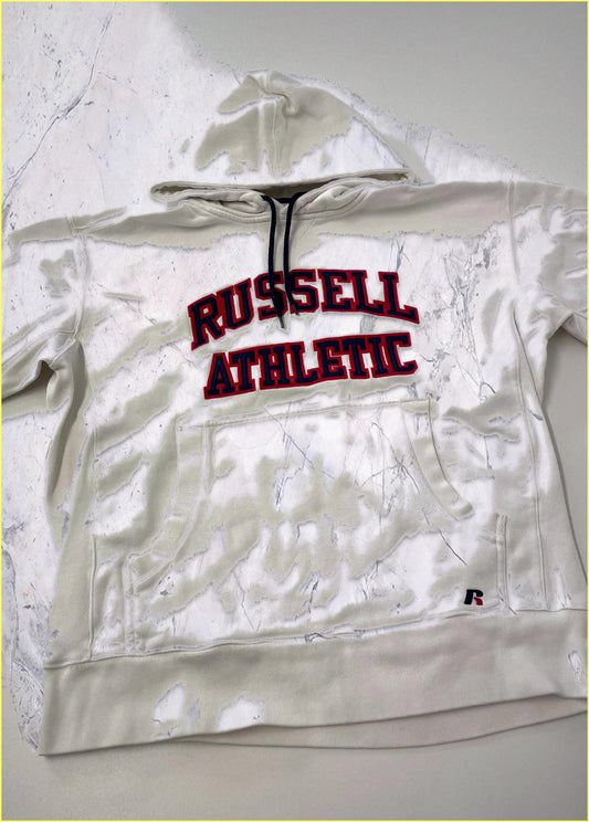 Russell Athletic Vintage Hoodie gestickt XXL 6 6 0 4