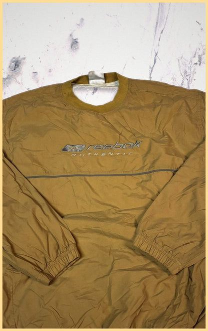 Vintage Reebok Sweatshirt aus Regenjacken Stoff S fit M 5 9 3 0